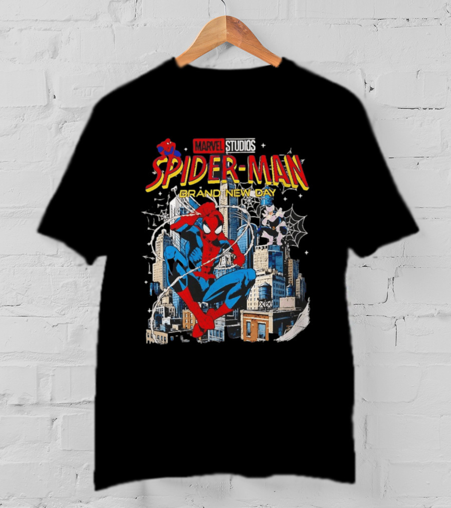 Marvel Studios Spider Man Brand New Day Web Hero City Swing Superhero T-Shirt