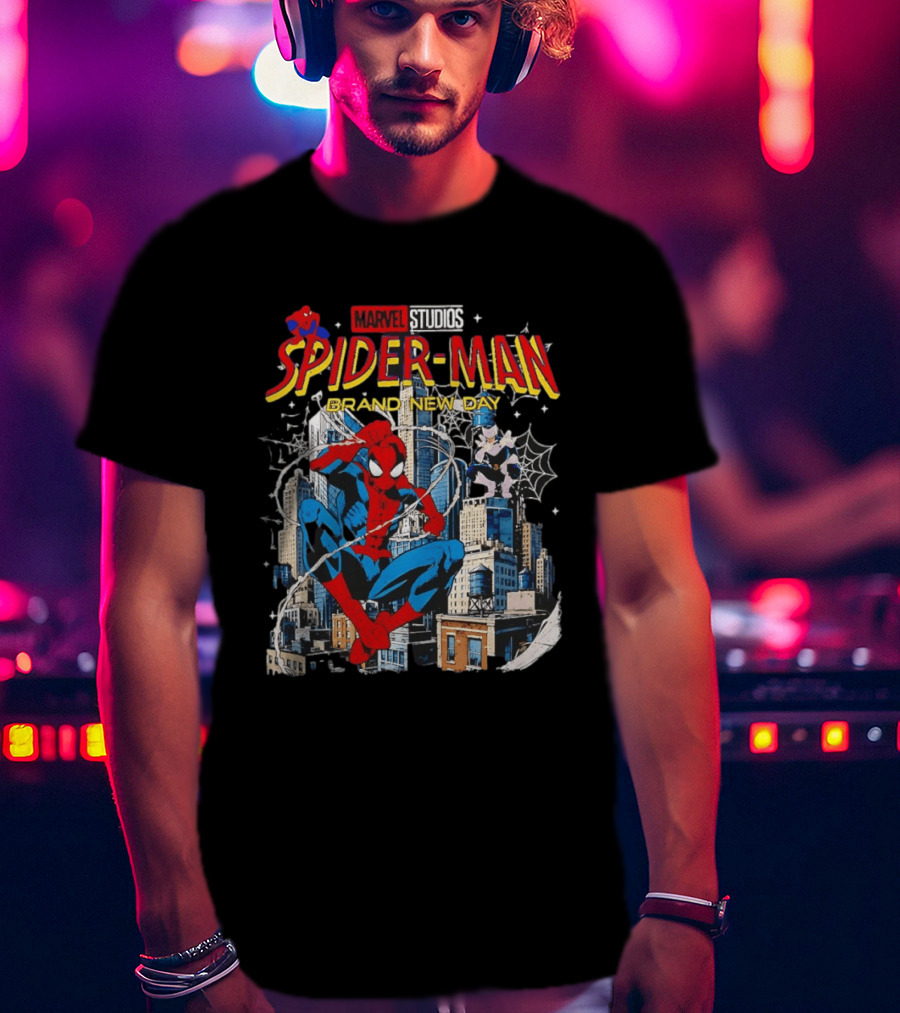 Marvel Studios Spider Man Brand New Day Web Hero City Swing Superhero T-Shirt