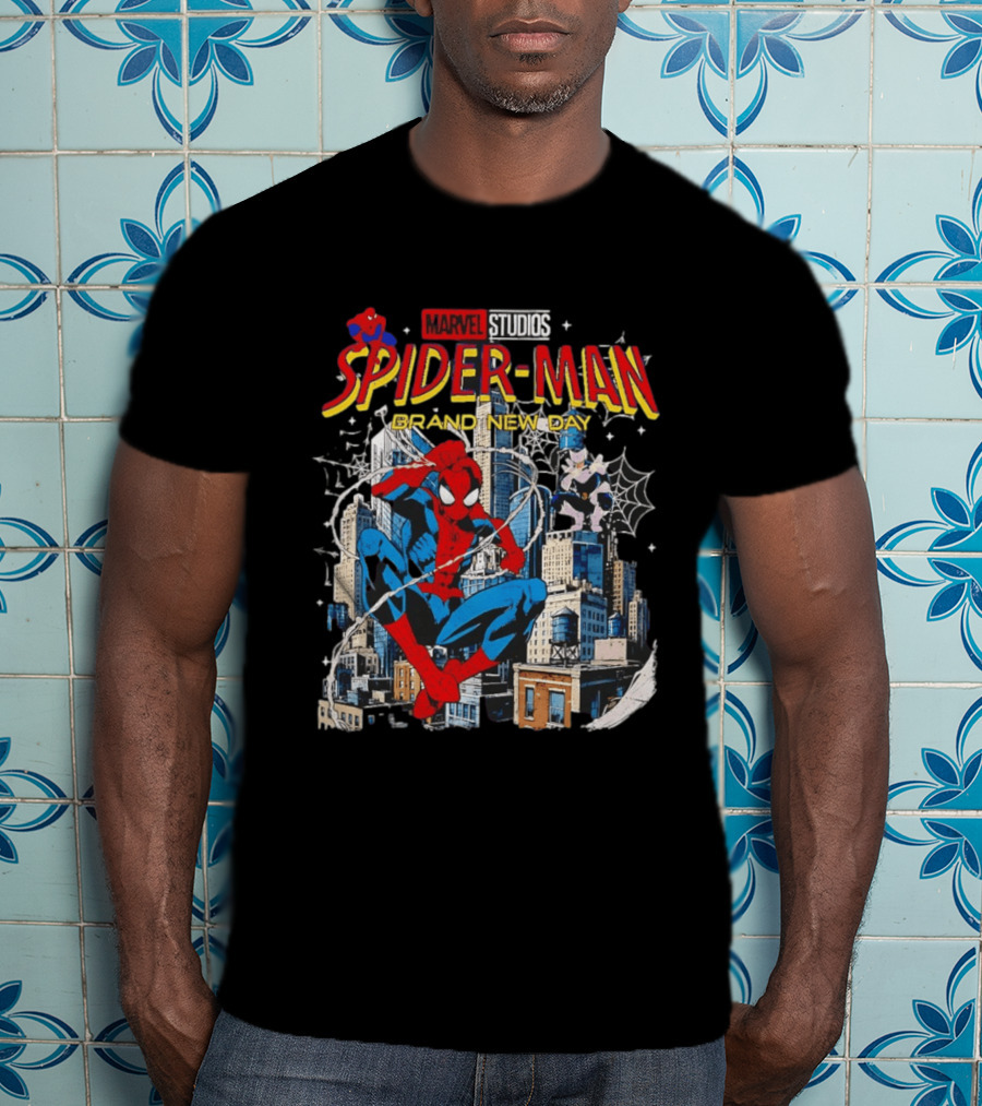 Marvel Studios Spider Man Brand New Day Web Hero City Swing Superhero T-Shirt