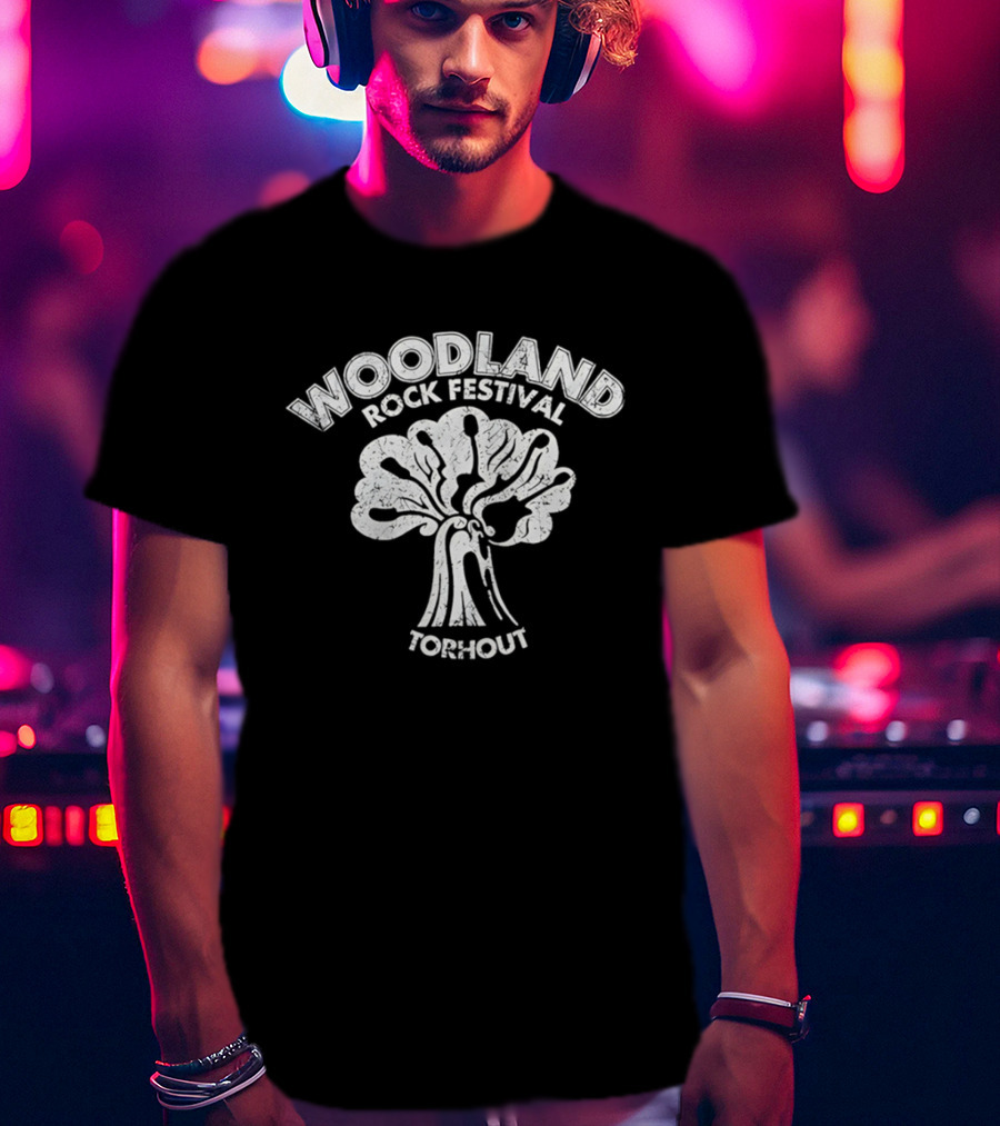 Woodland Rock Festival Torhout Tree Of Guitars Vintage Music Event T-Shirt
