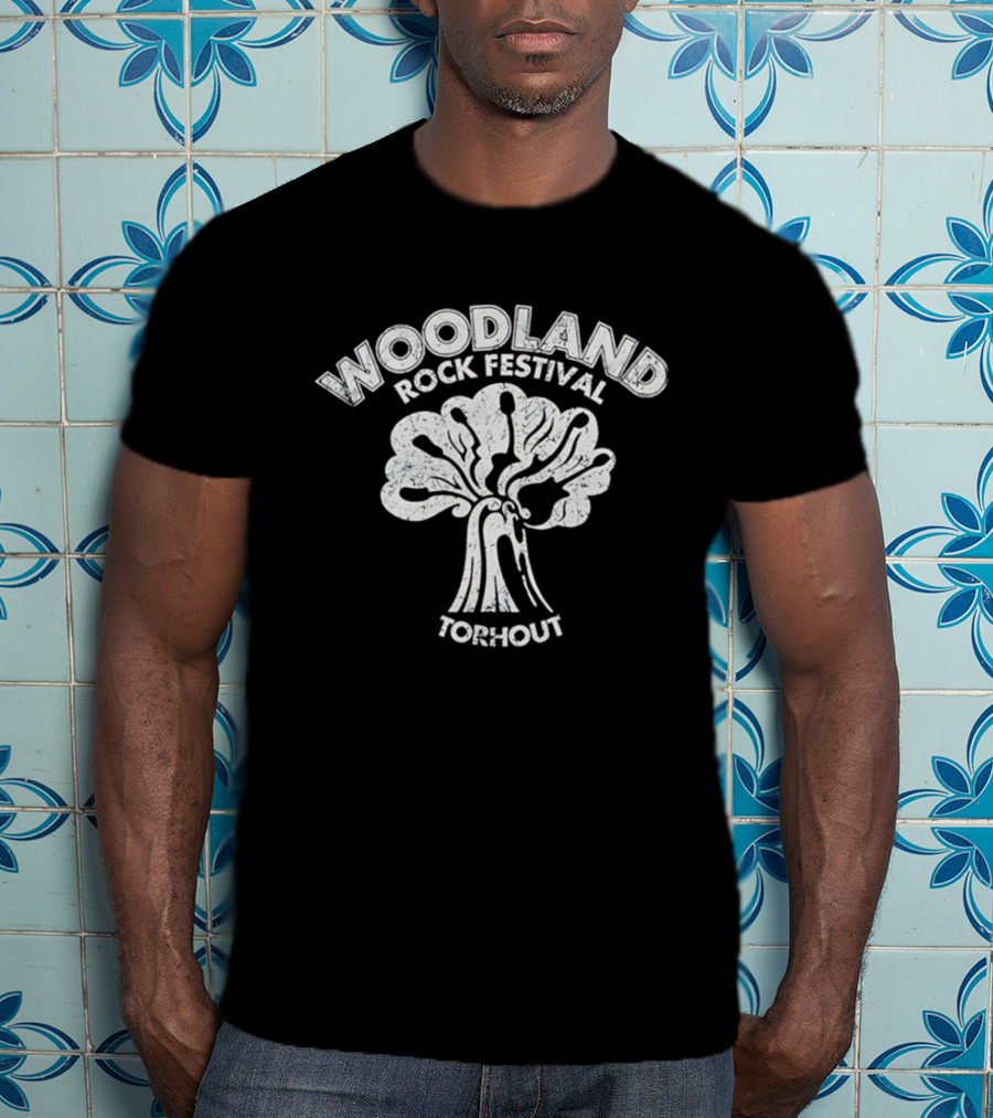 Woodland Rock Festival Torhout Tree Of Guitars Vintage Music Event T-Shirt
