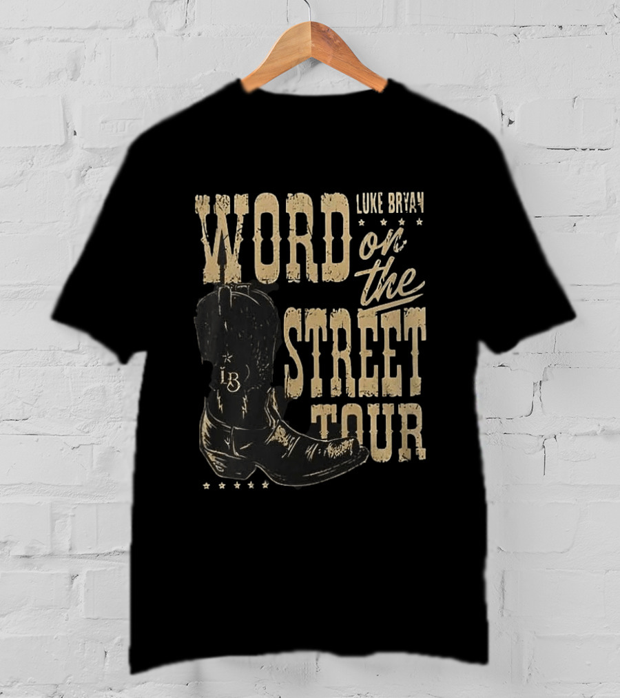 Luke Bryan Word On The Street Tour LB Boot T-Shirt