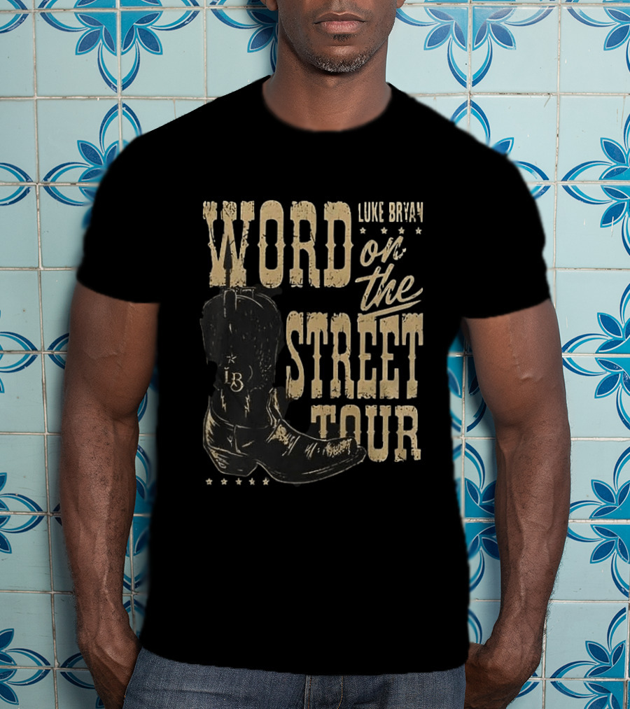 Luke Bryan Word On The Street Tour LB Boot T-Shirt