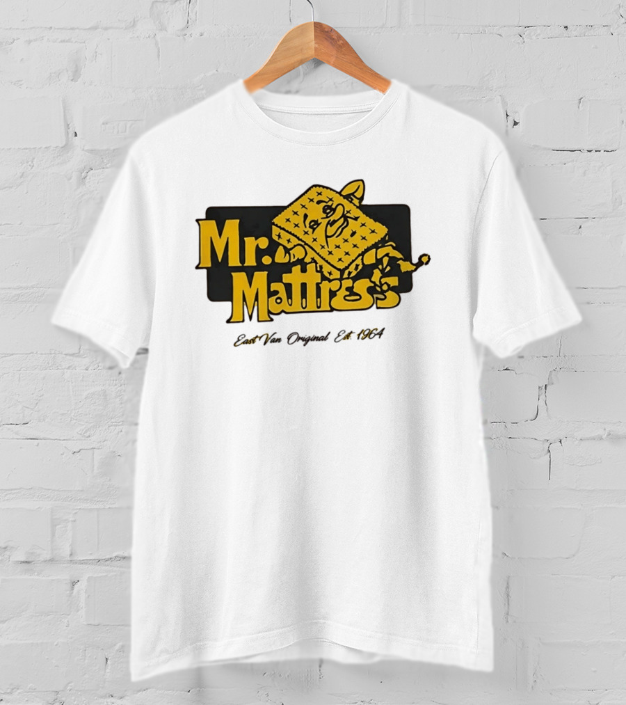 Mr Mattress East Van Original Est 1971 Flippable GOLD T-Shirt