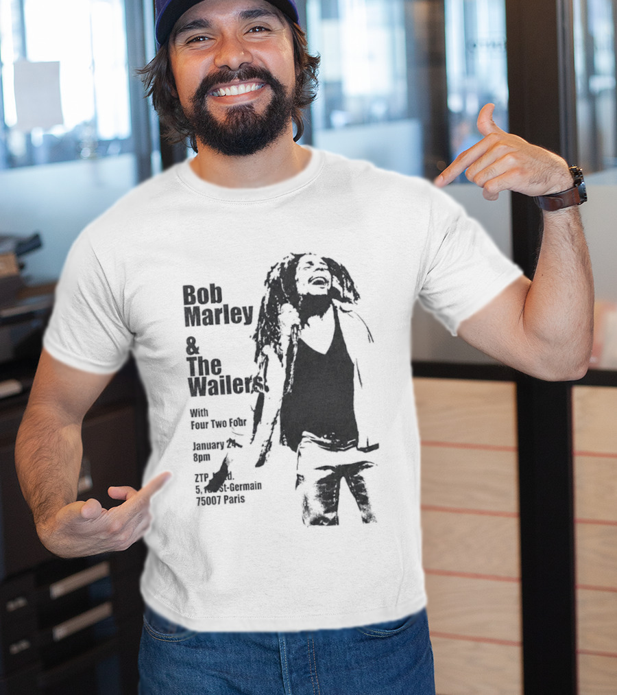 Bob Marley And The Wailers Hurricane Wisdom Kingston Jamaica Performance T-Shirt
