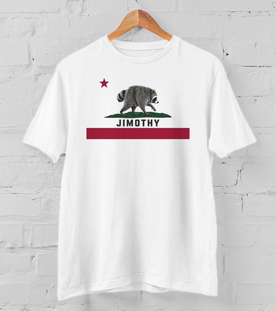 Jimothy Raccoon Republic Flag Star And Raccoon T-Shirt