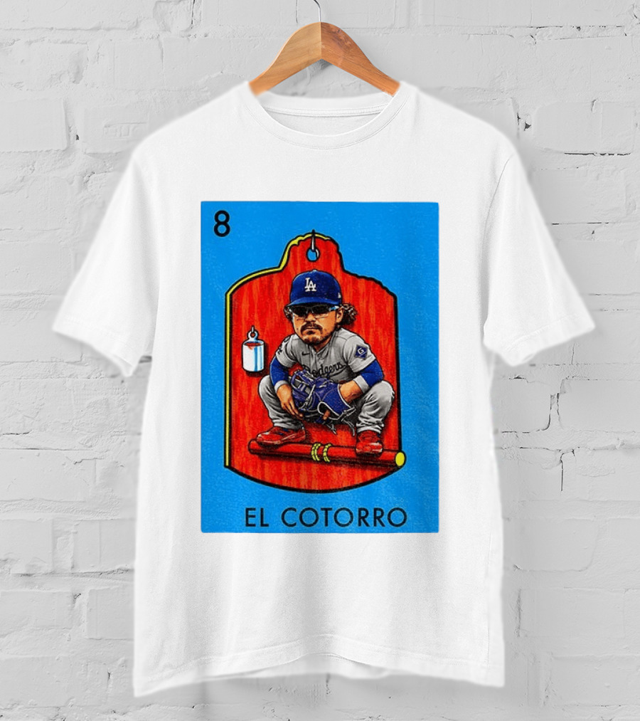 Joe Kelly Dodgers El Cotorro Loteria Card 8 T-Shirt