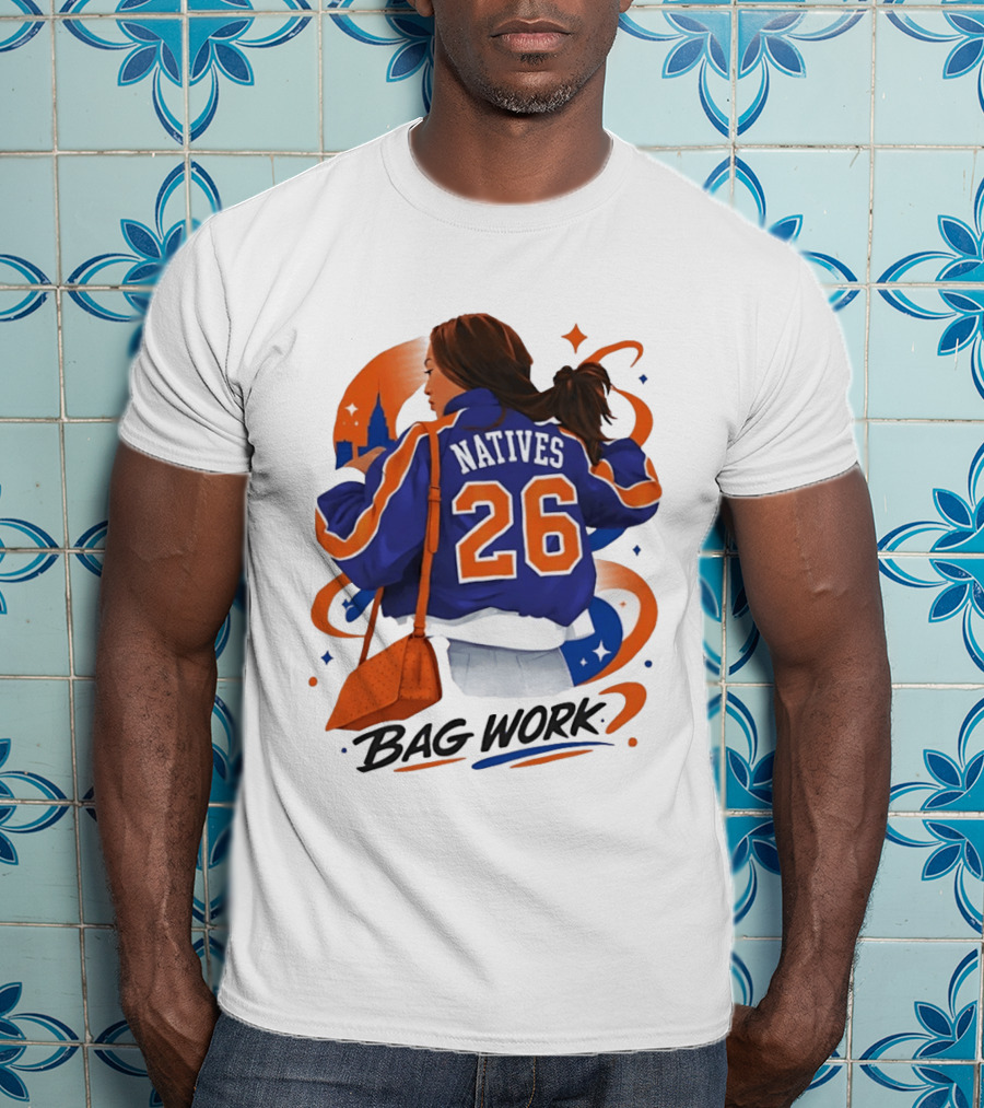 Jordyn Natives 26 Bag Work New York Knicks T-Shirt