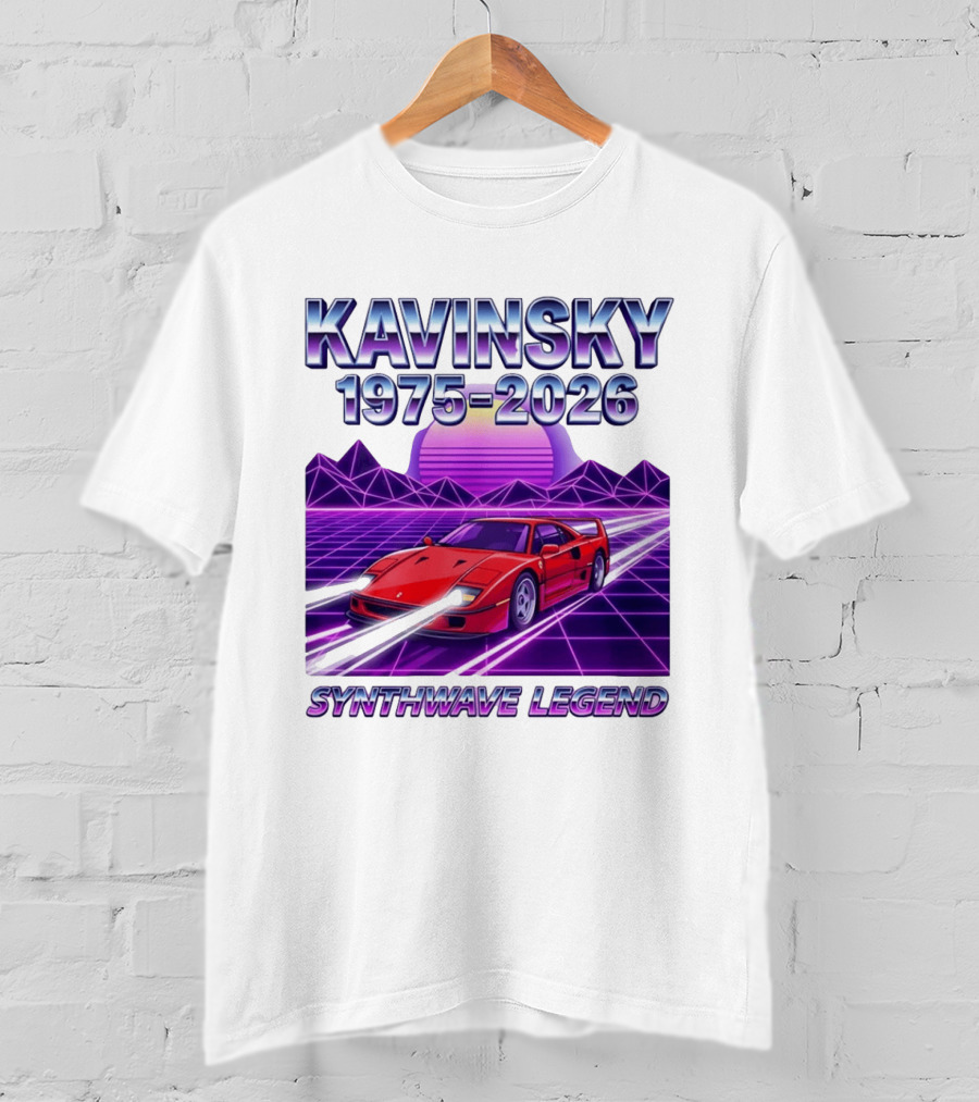 Kavinsky 1975 2026 Synthwave Legend Vaporwave Retro Car Aesthetic T-Shirt