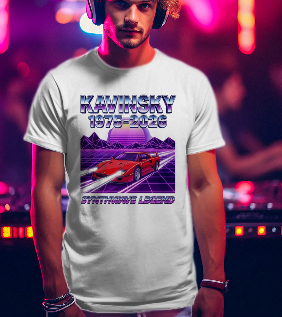 Kavinsky 1975 2026 Synthwave Legend Vaporwave Retro Car Aesthetic T-Shirt