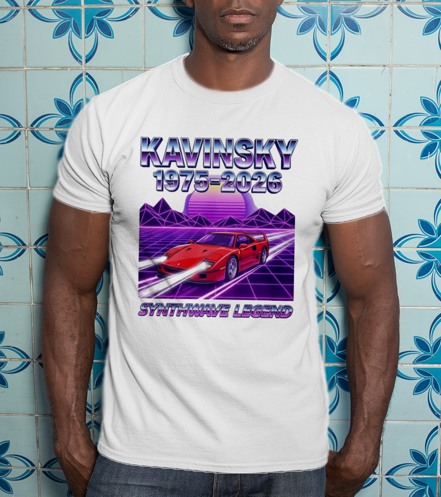 Kavinsky 1975 2026 Synthwave Legend Vaporwave Retro Car Aesthetic T-Shirt