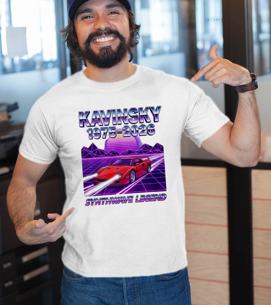 Kavinsky 1975 2026 Synthwave Legend Vaporwave Retro Car Aesthetic T-Shirt