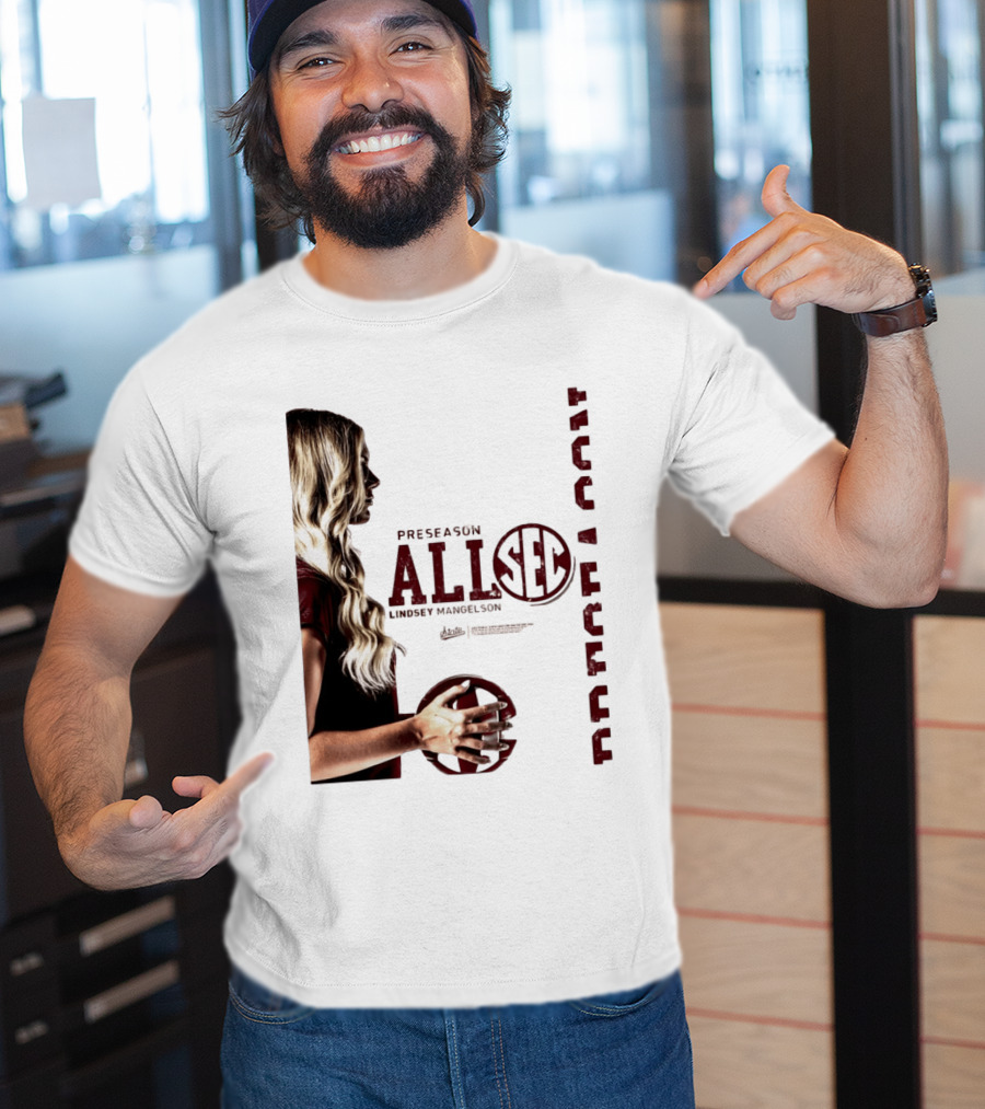 Preseason All SEC Lindsey Mangelson Mississippi State Volleyball 2026 T-Shirt