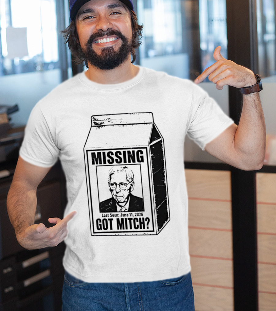 Missing Mitch McConnell Got Mitch Milk Carton T-Shirt