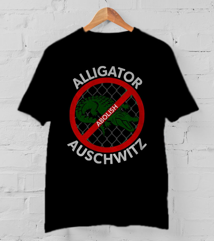 Abolish Alligator Auschwitz Symbol With No Entry Sign T-Shirt