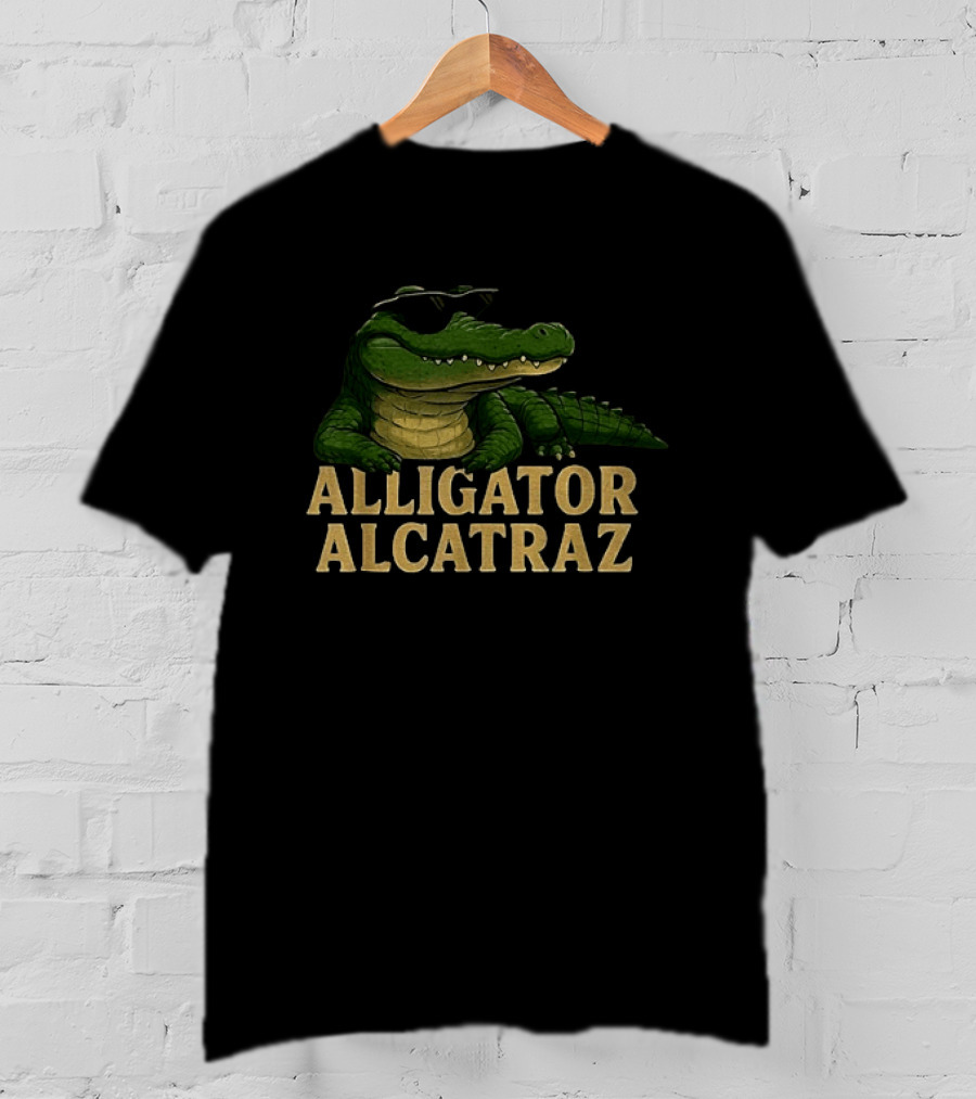 Alligator Alcatraz Sunglasses Meme Florida Humor T-Shirt