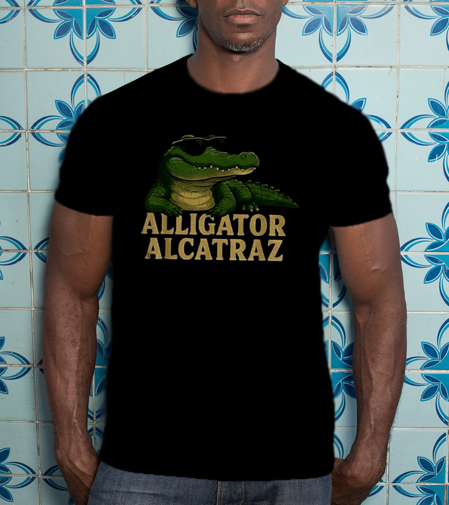 Alligator Alcatraz Sunglasses Meme Florida Humor T-Shirt
