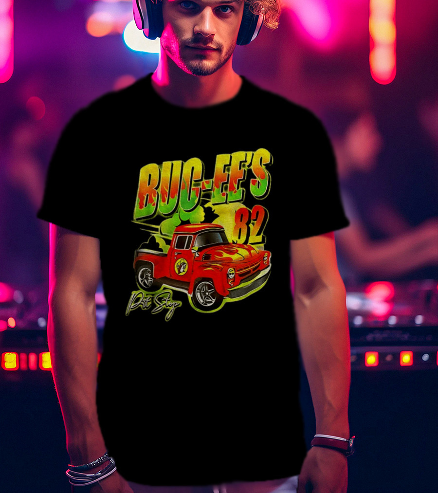 Buc Ee's 82 Pit Stop Vintage Red Truck T-Shirt