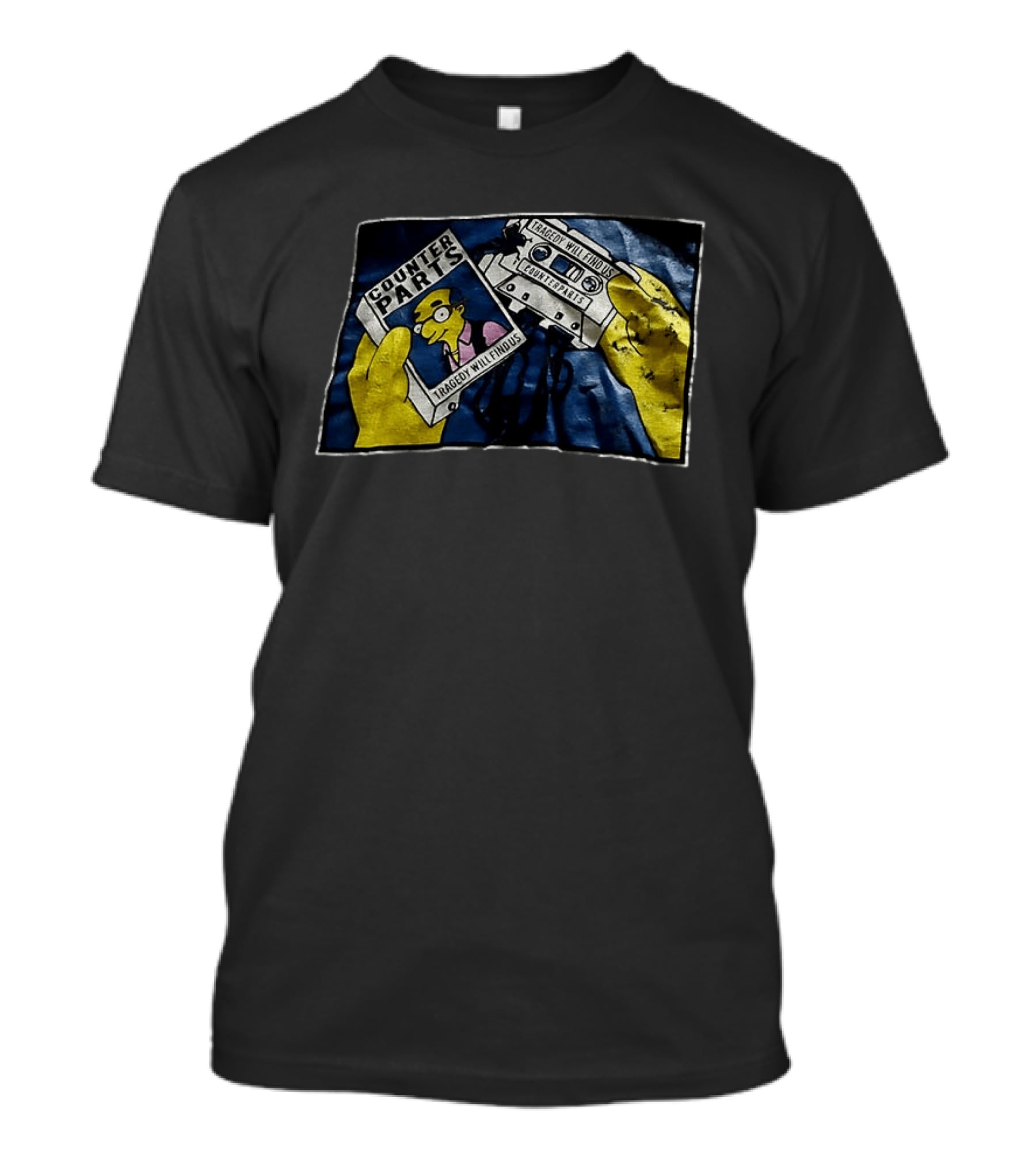 Counterparts Tragedy Will Find Us Cassette Tape Cartoon T-Shirt