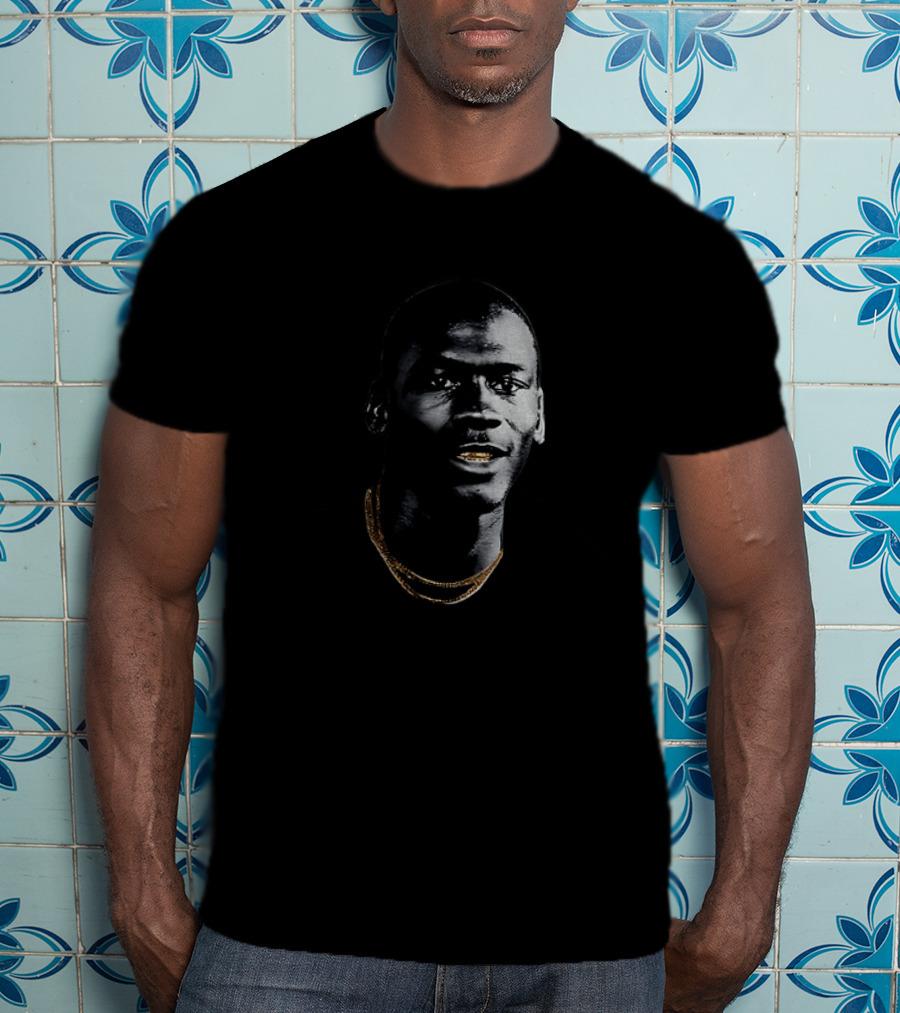Michael Jordan Big Head Gold Teeth Chicago Bulls NBA Basketball T-Shirt