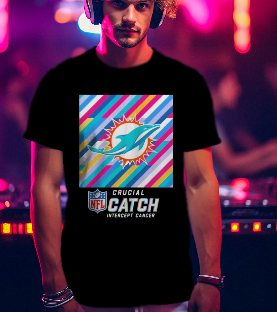 Crucial Catch Intercept Cancer NFL Miami Dolphins 2024 T-Shirt