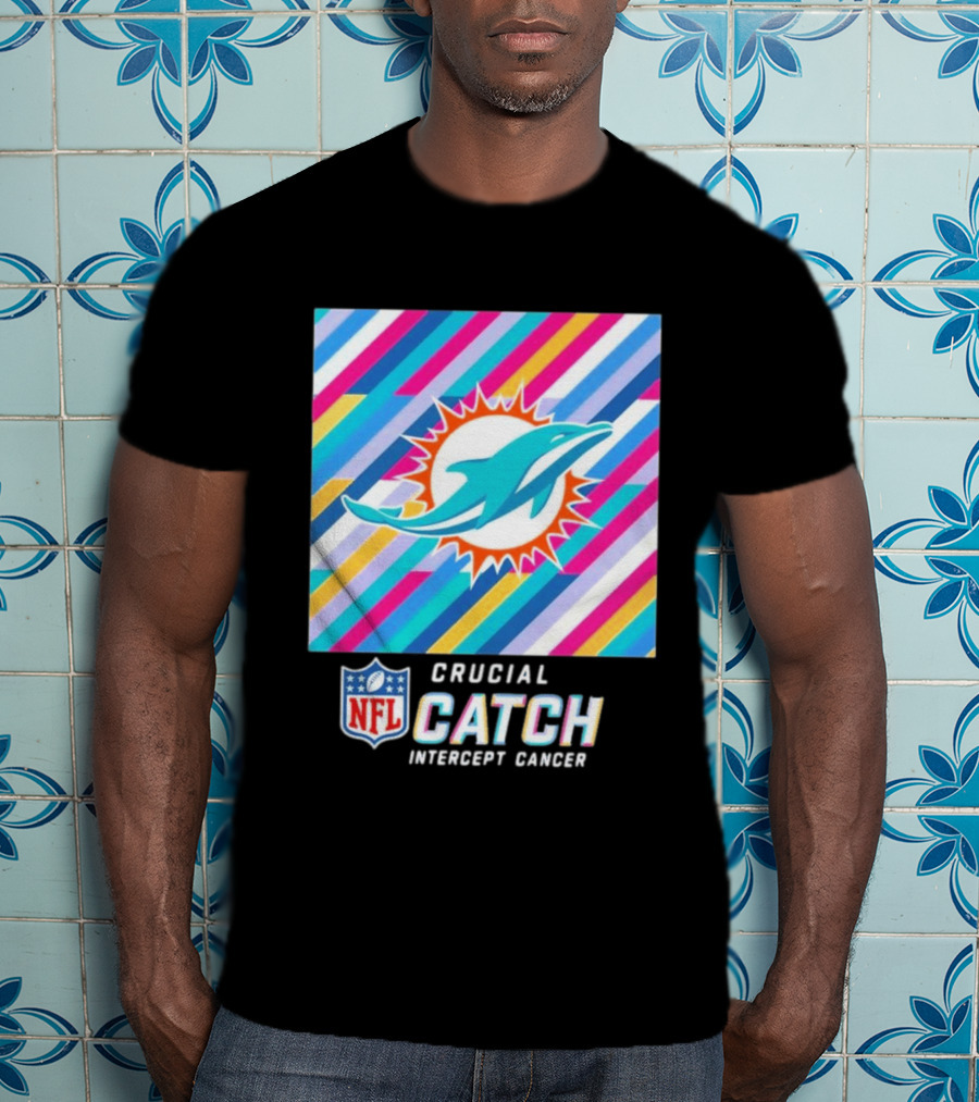 Crucial Catch Intercept Cancer NFL Miami Dolphins 2024 T-Shirt
