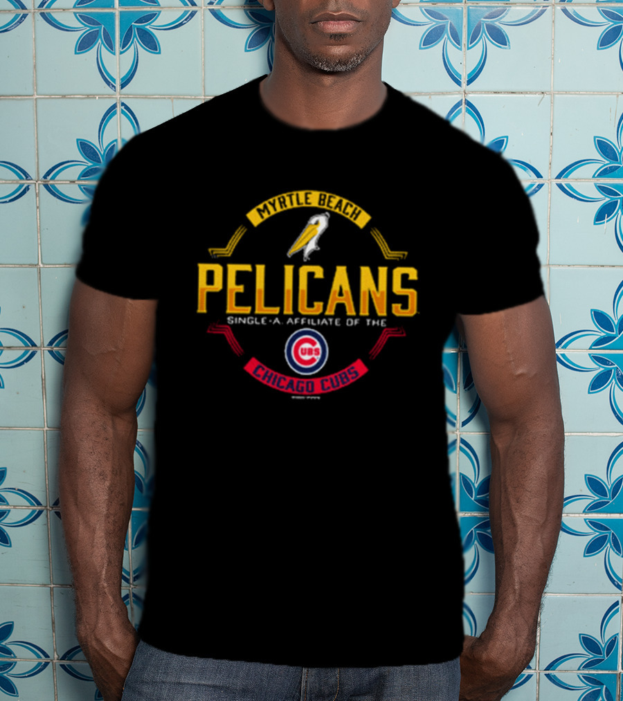 Myrtle Beach Pelicans Single A Affiliate Chicago Cubs Baseball Team T-Shirt