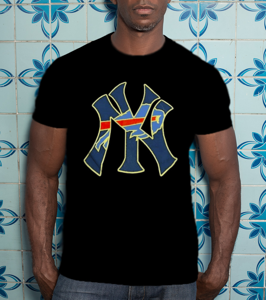 New York Yankees Buffalo Bills Collaboration T-Shirt