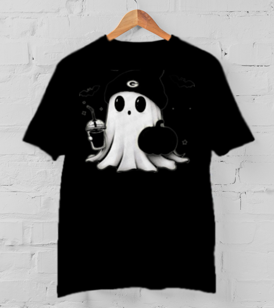 Halloween Green Bay Packers Ghost Pumpkin Football Fan Merchandise T-Shirt