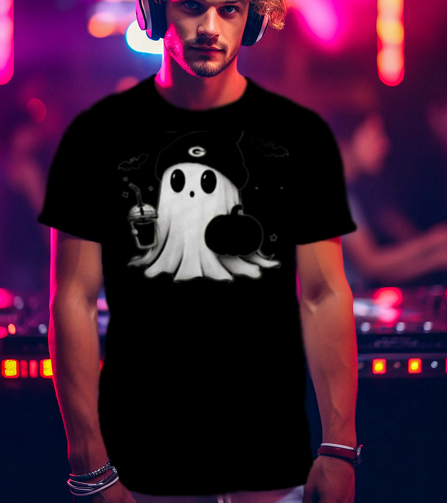 Halloween Green Bay Packers Ghost Pumpkin Football Fan Merchandise T-Shirt