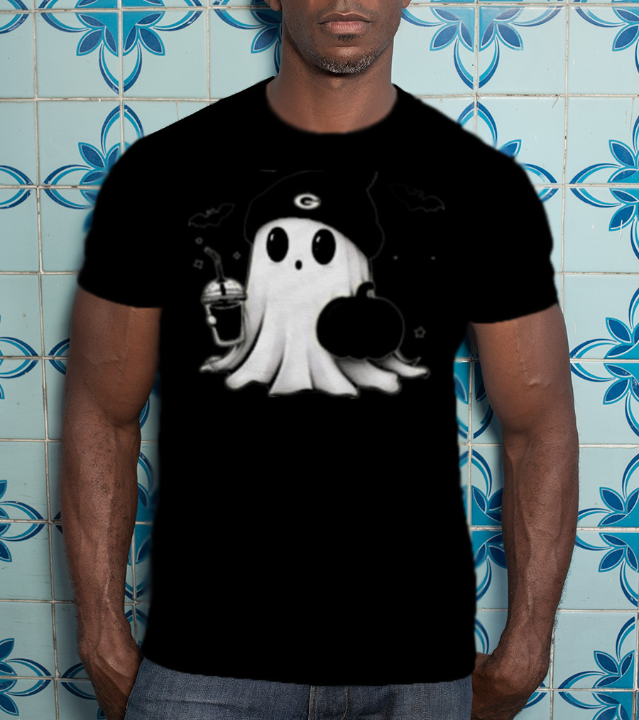 Halloween Green Bay Packers Ghost Pumpkin Football Fan Merchandise T-Shirt