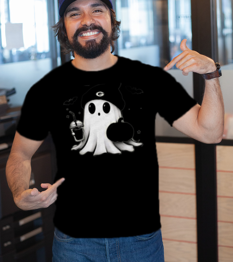 Halloween Green Bay Packers Ghost Pumpkin Football Fan Merchandise T-Shirt