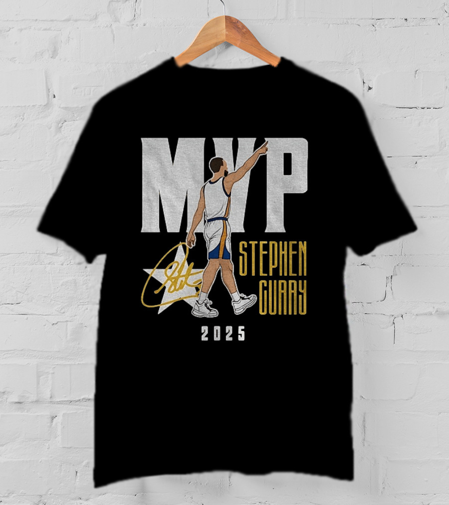 Stephen Curry MVP 2025 Basketball Champion Star Signature T-Shirt