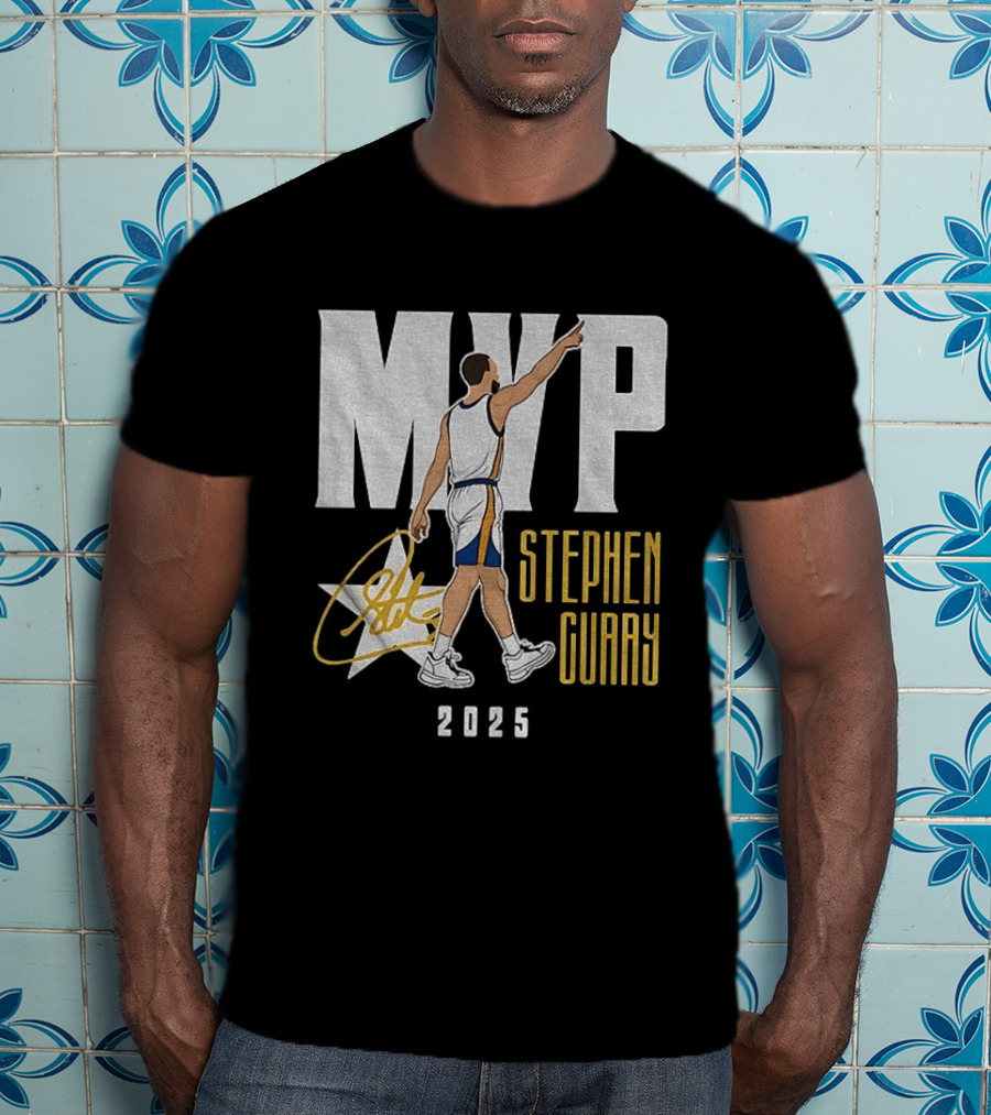 Stephen Curry MVP 2025 Basketball Champion Star Signature T-Shirt