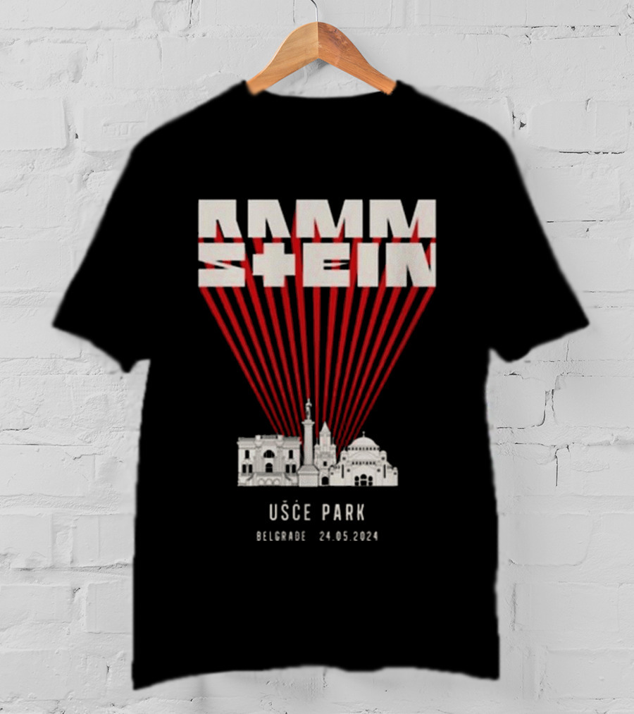 Rammstein Usce Park Belgrade 24 5 2024 Europe Stadium Tour T-Shirt