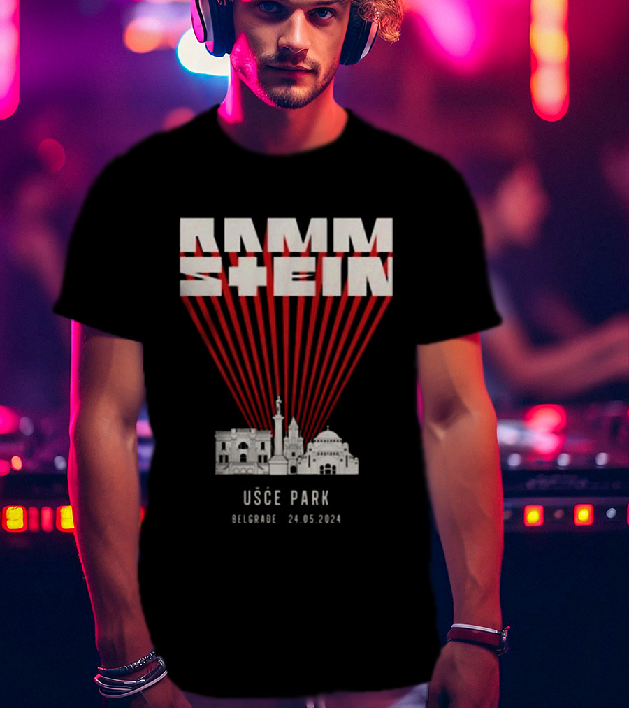 Rammstein Usce Park Belgrade 24 5 2024 Europe Stadium Tour T-Shirt