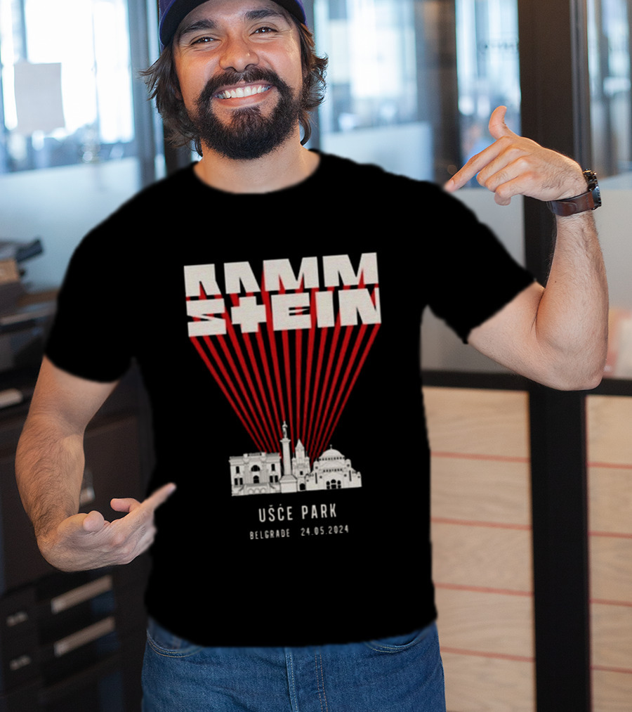 Rammstein Usce Park Belgrade 24 5 2024 Europe Stadium Tour T-Shirt
