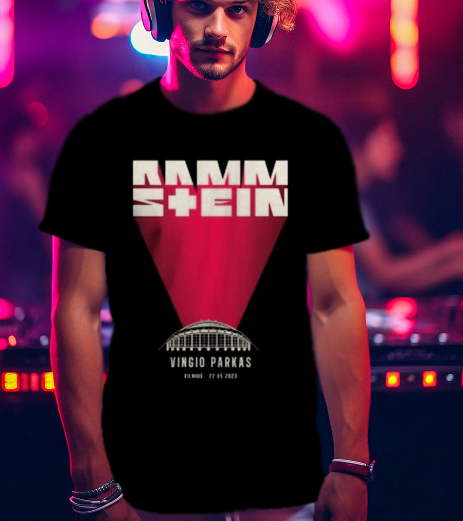 Rammstein Vingio Parkas Vilnius 22 05 2023 Tour Event T-Shirt
