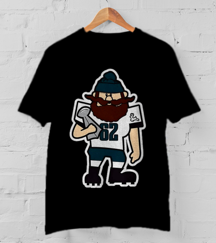 Yukon Cornelius 62 Philadelphia Eagles Football Trophy T-Shirt