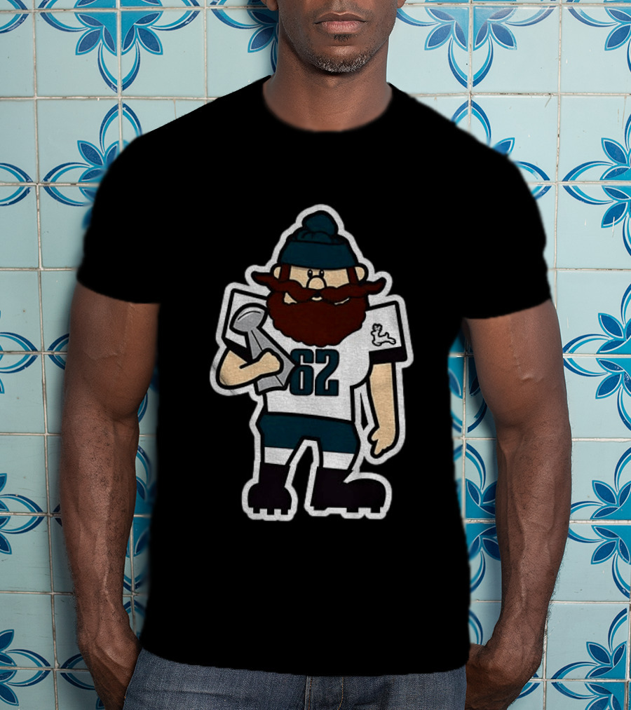 Yukon Cornelius 62 Philadelphia Eagles Football Trophy T-Shirt