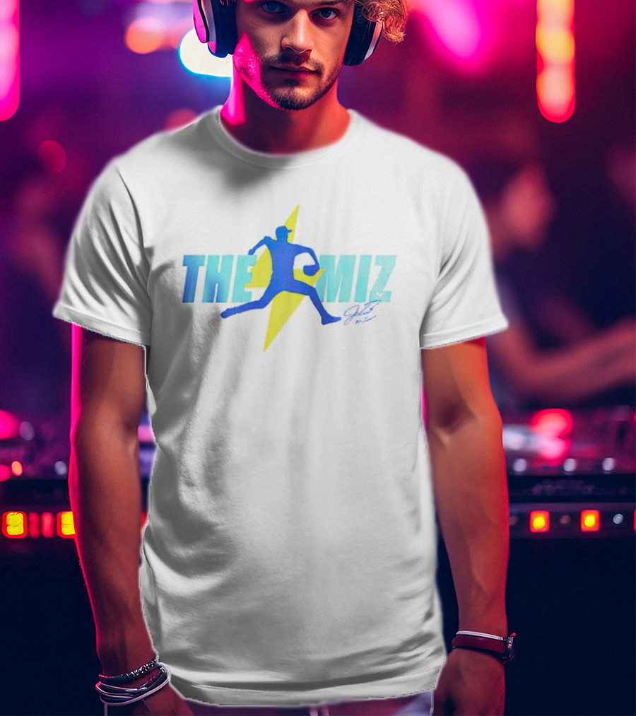 2025 Brewers Misiorowski The Miz Pitcher Lightning Blue T-Shirt