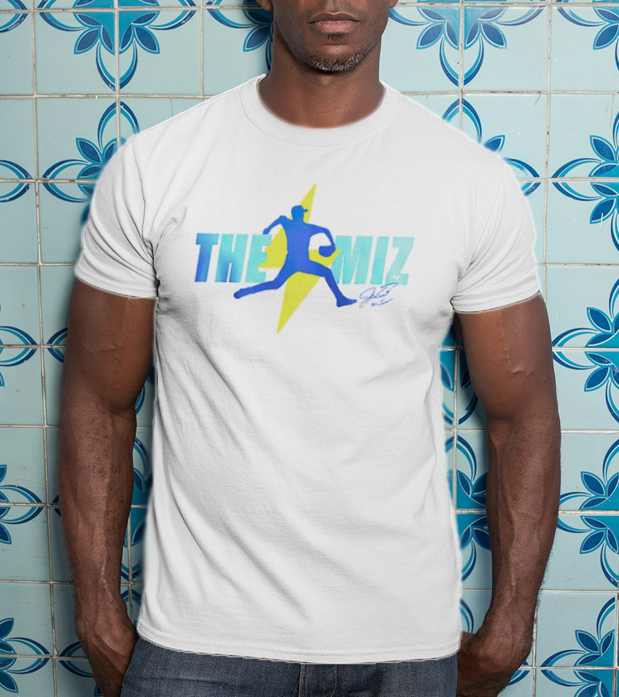 2025 Brewers Misiorowski The Miz Pitcher Lightning Blue T-Shirt