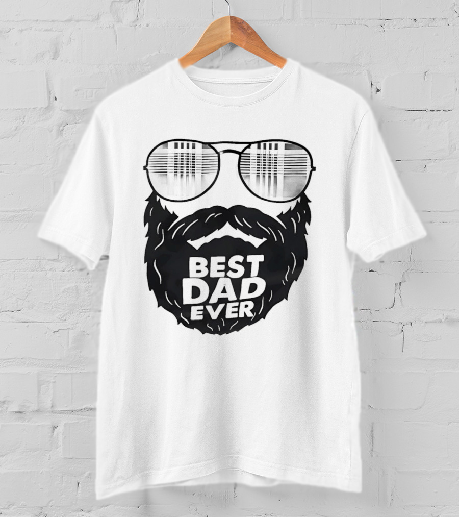 Best Dad Ever Beard Sunglasses T-Shirt