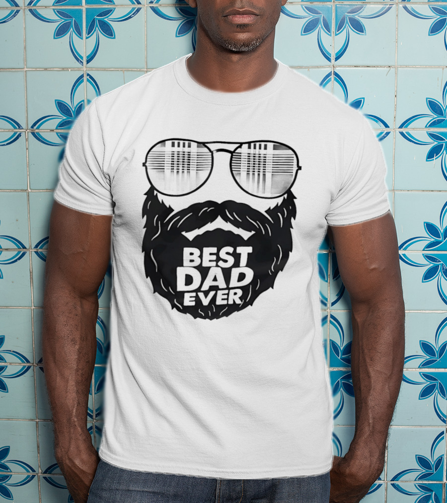 Best Dad Ever Beard Sunglasses T-Shirt