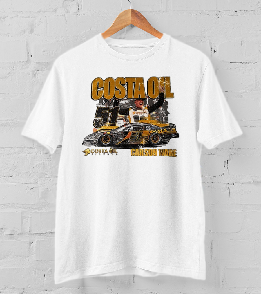 Costa Oil Racing Carson Ware 51 Nascar Victory Celebration T-Shirt