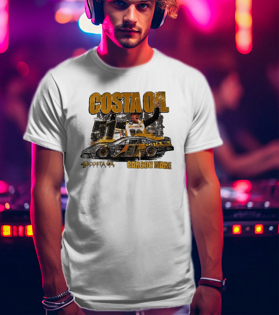 Costa Oil Racing Carson Ware 51 Nascar Victory Celebration T-Shirt