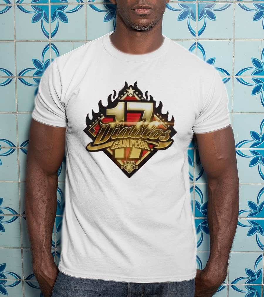 Diablos Rojos Del Mexico 17 Campeon LMB Serie Del Rey 2024 T-Shirt