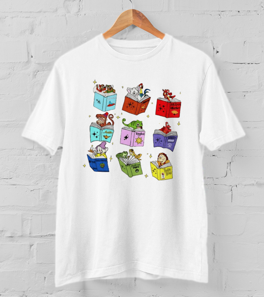 Disney Princess Sidekicks Reading Club Tangled Book Lover T-Shirt
