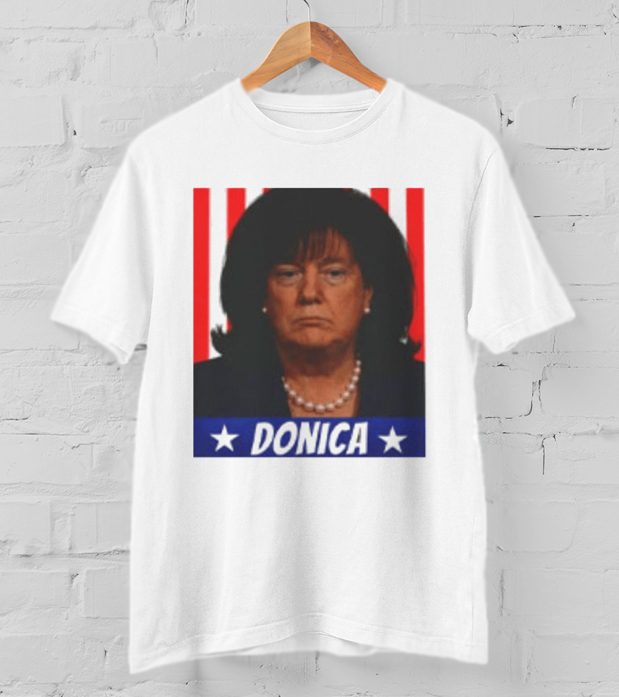 Donica Lewinsky 2025 Campaign Style Stars Red Stripes T-Shirt