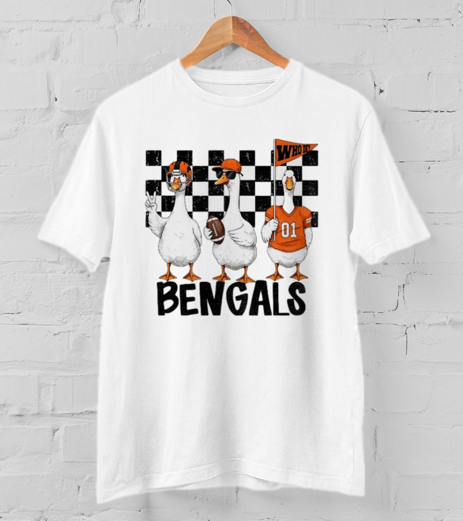 Goose Bengals Who Dey Cincinnati Football Game Day T-Shirt